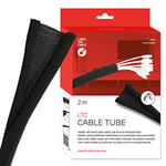 LABEL THE CABLE Flexible & Durable Self-Closing Cable Tidy - Can be Cut - Cable Sleeve for Perfect Cable Management - LTC CABLE TUBE - 2 m - Black - LTC 5110