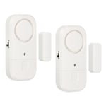 Door Alarm Sensor, 2 Pack 125dB Door Window Open Alarm Sensor, White