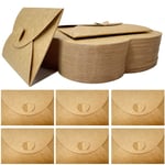 100 st mini presentkort kuvert, hjärtformade kuvert söta DIY kuvert handgjort kraftpapper för tackkort jul alla hjärtans dag presentkort