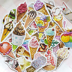 50pcs Cute Cartoon Ice cream Stickers Kawaii Candy Decor Stationery Stickers Paper Adhesive Sticker Kids Scrapbooking Supplies