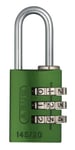 ABUS combination lock 145/20 green - Luggage lock, locker lock and much more. - Aluminium padlock - individually adjustable combination code - ABUS security level 3