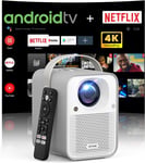 【Auto Focus】 Seal Android 11.0 Projector, 4K Supported Mini Projector, Video Pro