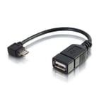 C2G Mobile Device USB Micro-B to USB Device OTG Adapter Cable - Adaptateur USB - USB (M) pour Micro-USB de type B (F) - 15 cm - noir