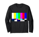 No Signal Television Screen Color Bars Test Pattern Long Sleeve T-Shirt