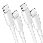 NÖRDIC Non MFI Lightning til USB C-kabel for Iphone, Ipad og Ipod hvit 3m