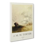 The Whale Ship By Joseph Mallord William Turner Exhibition Museum Painting Canvas Wall Art Print Ready to Hang, Framed Picture for Living Room Bedroom Home Office Décor, 24x16 Inch (60x40 cm)