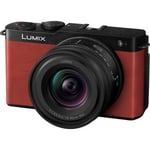 Panasonic LUMIX S9 -systemkamera + 18-40 mm -objektiv, karminröd