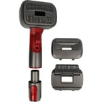 Brosse pour poils 3-en-1 compatible avec Dyson V7 Trigger, V7 Parquet Extra, V7 Trigger Pro aspirateur - autonettoyant, avec adaptateur - Vhbw