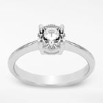 Mogul 18ct White Gold Round Brilliant Diamond Engagement Ring, 1ct