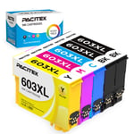 603XL Ink Cartridges PACITEK 5Pack Replacement for Epson 603 Ink Cartridges Multipack for Epson Expression Home XP-2100 XP-4100 XP-4105 XP-2105 XP-3100 XP-3105 WorkForce