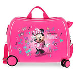 Disney Minnie Stickers Pink Kids Rolling Suitcase 50 x 38 x 20 cm Rigid ABS Combination Lock 34 Litre 2.1 kg 2 Wheels Hand Luggage
