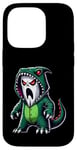 Costume de fantôme portant un dinosaure pour Halloween Cosplay T-Rex Coque pour iPhone 14 Pro
