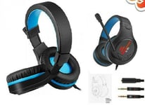 Stereo Gaming Headphone, PS4 Gaming Headphone with Microphone (Blue)