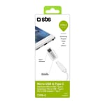 SBS Micro USB Female to Type-C Adapter For Charger White