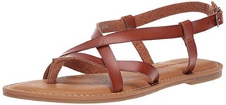 Amazon Essentials Sandales à Lanières Décontractées Femme, Havane, 37 EU