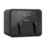 Baridi Dual Zone Air Fryer 8L with 8-in-1 Touch Controls, Easy-Clean