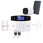 Kit Alarme sans Fil GSM pour Appartement avec caméra sur Panneau Solaire lifebox Evolution kit connecté 2