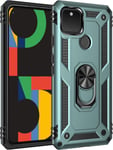 Étui Pour Téléphone For Le Botier Et Le Support De Téléphonie Mobile Google Pixel 5 Avec Botier De Porte Bagues Magnétiques Protection Antichoc For Google Pixel 5 Color Green