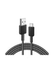 Anker 322 USB-A to USB-C Nylon cable - 0.9m - Black