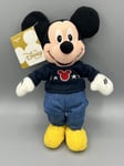 Disney Store Mickey Mouse USA Soft Toy Mini Bean Bag Plush 8” Retired New