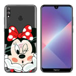 Aksuo Coque for Huawei Honor 8X, Impression qualité Ultra Mince Premium TPU Silicone [Crystal Clear] Premium Transparent/Exact Fit/NO Bulkiness Souple Coque - Minnie