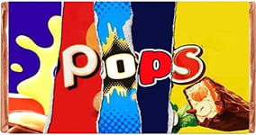 POPS Chocolate Novelty Wrappers Insults Valentines Day Love Gift Present Rude Funny (Chocolate BAR NOT Included)