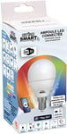 NITYAM SMART Ampoule LED connectée Sphérique 4.9W 470 Lumens Culot E14 - Couleur d'éclairage Multicouleurs (RGB) + Changement de blancs (CCT) - Angle d'éclairage 220°
