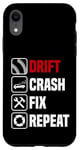 Coque pour iPhone XR Dérive crash réparation répétition drôle tuning voiture