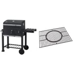 Tepro Toronto Click Barbecue au charbon de bois Anthracite/acier inoxydable + 8246 Accessoires de Gril Grille de Gril Universelle en Fonte