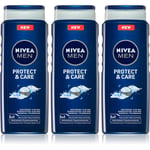 Nivea Men Protect & Care shower gel 3 x 500 ml (economy pack)