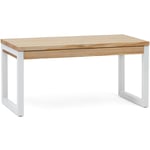 Table basse relevable iCub Strong eco 50x120x52 cm Blanc Naturel - Blanc
