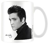 Empire Poster Presley Elvis Portrait Taille (cm) env. Tasse en céramique Blanche avec Inscription en Anglais « H9,5 » - Contenance : 320 ML - Passe au Lave-Vaisselle et au Micro-Ondes