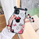 Velyon cartoon cute Mickey Mouse Minnie Soft set phone case Compatible with IPhone12/12Pro / 12ProMax mobile phone case (iPhone 12, Minnie)