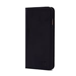 32nd Classic Series - Real Leather Book Wallet Flip Case Cover For Apple iPhone 6 & 6S, Real Leather Design With Card Slot, Magnetic Closure and Built In Stand - Black