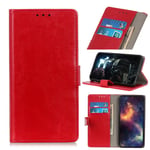 Etui Type Portefeuille Rouge Wiko Y70 Rabat Latéral Fonction Stand
