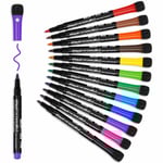 12 magnetiska whiteboardpennor och suddgummi set-Färg Whiteboard Markers Suddgummi-Torr Torka Markörer-Tunn Whiteboard Penna Barn Suddgummi Markör