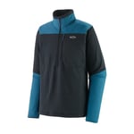 Patagonia M's L/S R1 Fitz Roy 1/4 Zip Pitch Blue - S