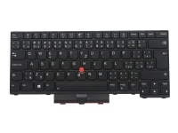 Chicony - Ersättningstangentbord för bärbar dator - med ClickPad, Trackpoint - bakgrundsbelyst - QWERTY - tjeckisk/slovakisk - svart - för ThinkPad L14 Gen 1 20U1, 20U2, 20U5, 20U6