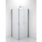 Contura Shower Space dusjdør, 87 cm, frostet glass, aluminium profil