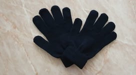 Adults Magic Gloves Stretch Winter Men's Women's Black Colour One Size Soft Warm
