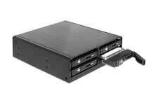 Delock 5.25" Mobile Rack for 4 x 2.5″ SATA HDD / SSD - hållare för lagringsenheter