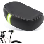 Bekväm bred cykelsadel utan näsa med minnesskumvadderad cuz