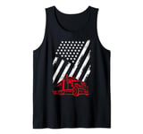 American Flag Truck Patriotic Design Patriot USA Fan US Love Tank Top