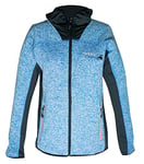 DEPROC-Active Strick Fleecejacke ELMVALE winddicht und atmungsaktiv Jacket Femme, Bleu/Blanc, Taille 40