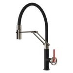 Köksblandare Gessi Officine V 60205 med Utdragbar Pip Finox/Mattsvart