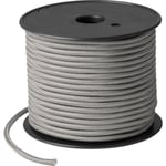 Tygkabel 50 meter, på rulle, 2x0,75 mm², 70°, ljusgrå