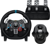 Logitech G29 Driving Force Racing Wheel & Pedals plus Gear Shifter Bundle (PS4 /