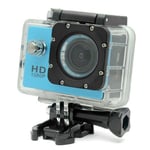 Camera Embarquée Sport LCD Caisson Étanche Waterproof 12 Mp Full HD 1080P Bleu YONIS
