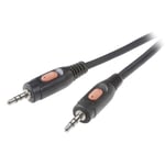 Speaka Professional - Câble jack audio [1 fiche jack 3.5 mm / 1 fiche jack 3.5 mm] noir, 5 m SP-78703