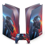 Head Case Designs N7 Armor Legendary Graphics Vinyl Faceplate Sticker Gaming Skin Decal Cover Compatible With Sony PlayStation 5 PS5 Disc Edition Console & DualSense Controller